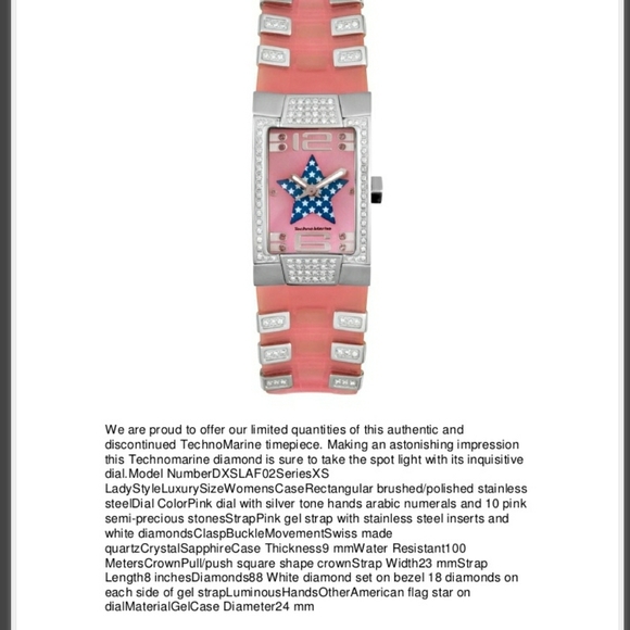 TECHNOMARINE PINK STAR XS LADY DIAMONDS WATCH - Picture 16 of 16